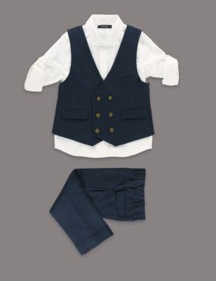 3 Piece Linen Blend Formal Outfit &#40;1-7 Years&#41;